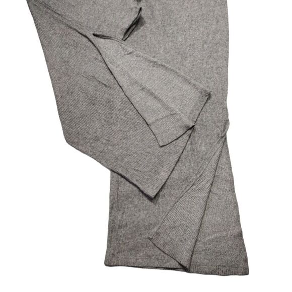 Lauren Conrad Grey High Rise Belted Wide Leg Slit Knit Pants Large - Picture 11 of 14